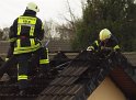 Dachstuhlbrand Koeln Bocklemuend Untere Dorfstr P152